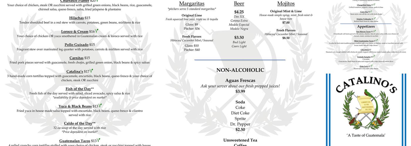 Catalino's Menu