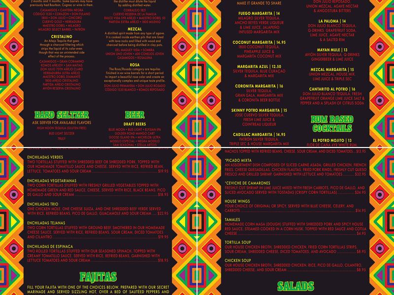 El Potro Mexican Grill Menu