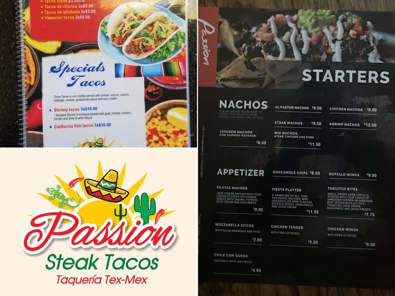 Taqueria Passion Steak Tacos Menu