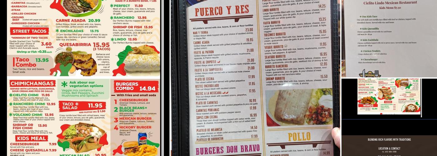 Cielito Lindo Mexican Restaurant Menu