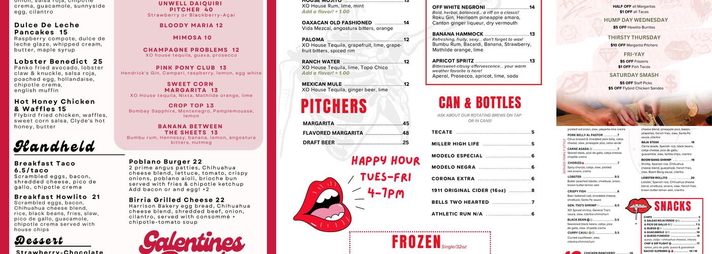 XO Taco Menu