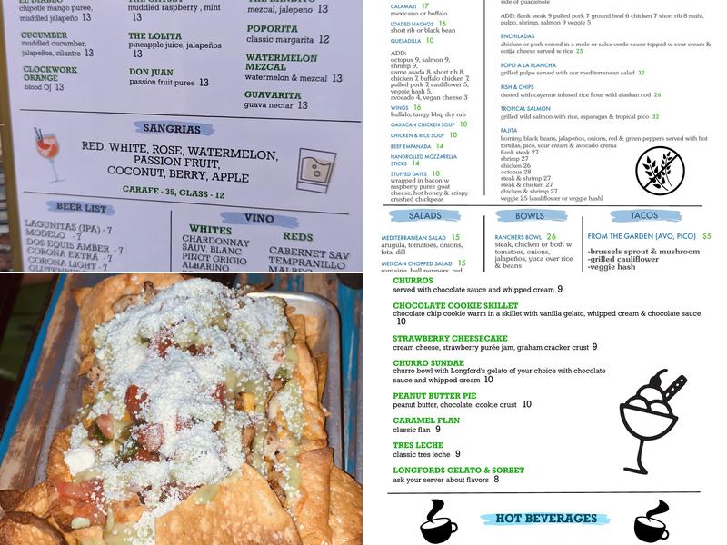 PopoJito Med-Mex Kitchen Menu