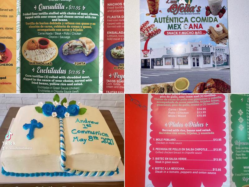 Casa Ofelias Bakery Menu