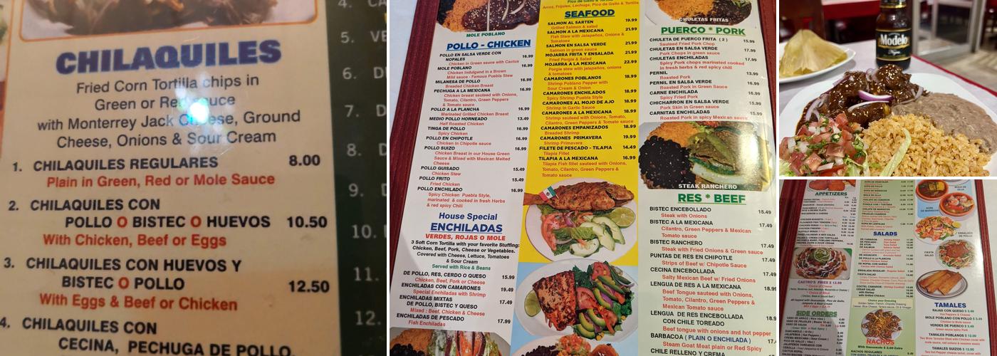 Castro's Menu