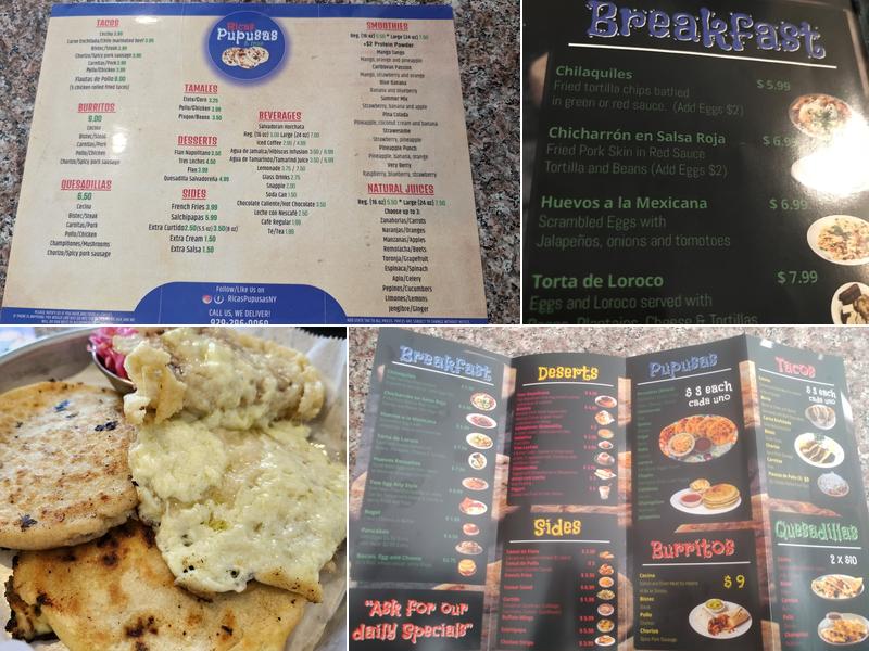 Ricas Pupusas & Mas Menu