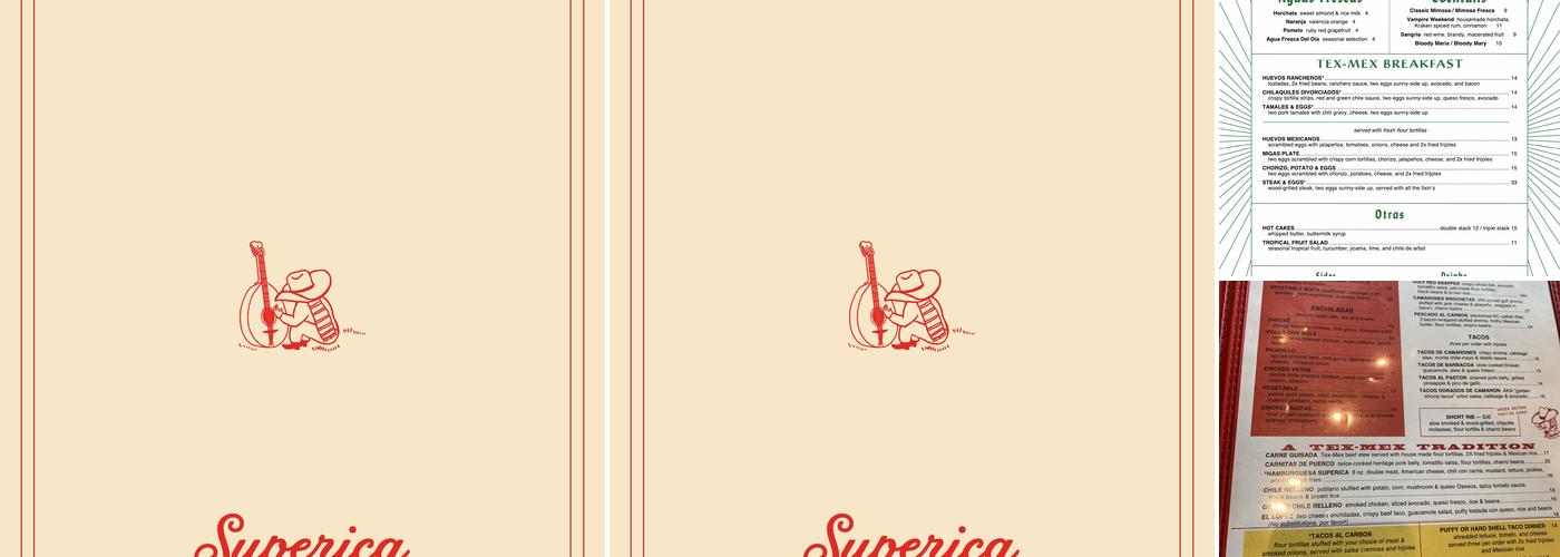 Superica Menu