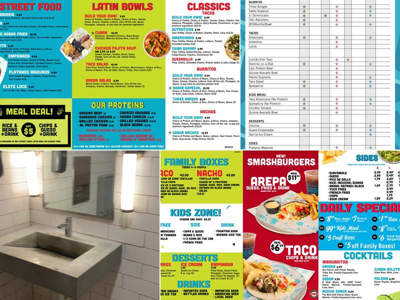 Sabor Latin Street Grill Menu