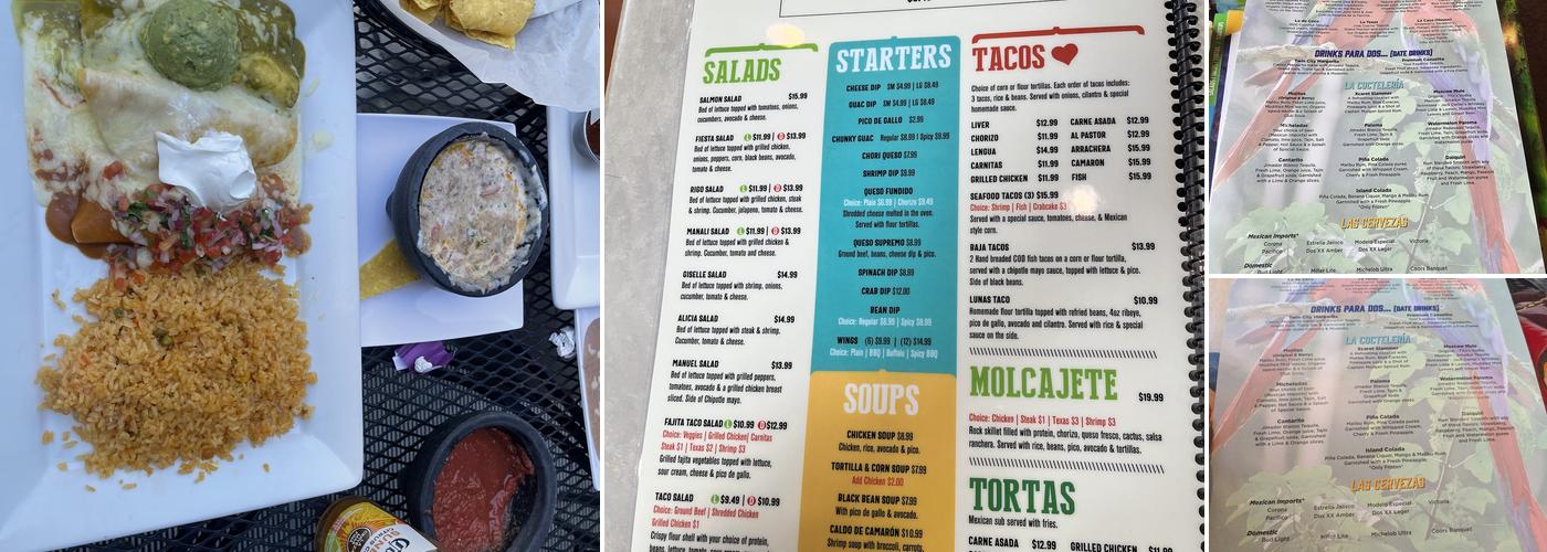 Xcaret Mexican Grill and Cantina Menu