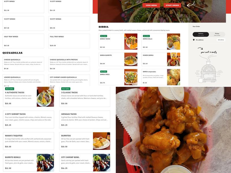 City Tacos and Wings Menu