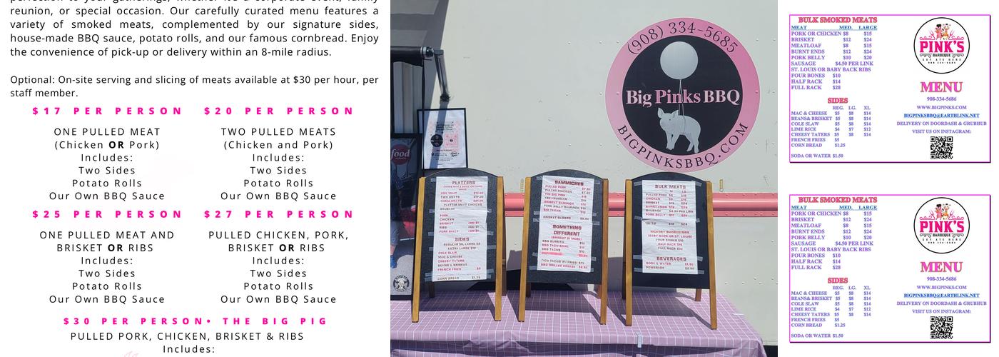 Pink’s BBQ Menu