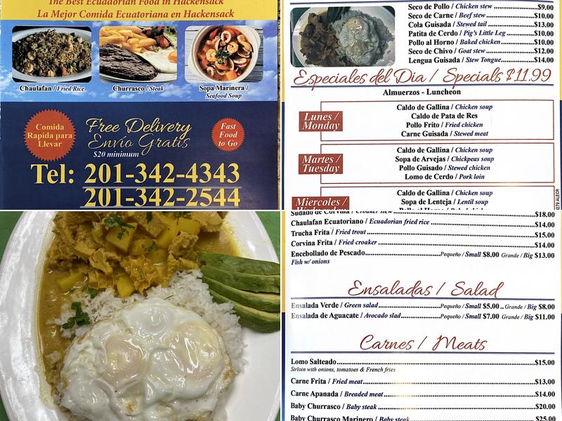 El Sabor Latino Menu