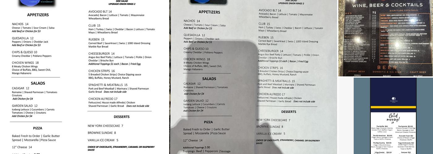 Vida Lounge & Restaurant Menu