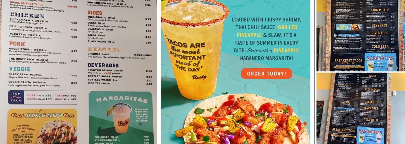 Rusty Taco Menu