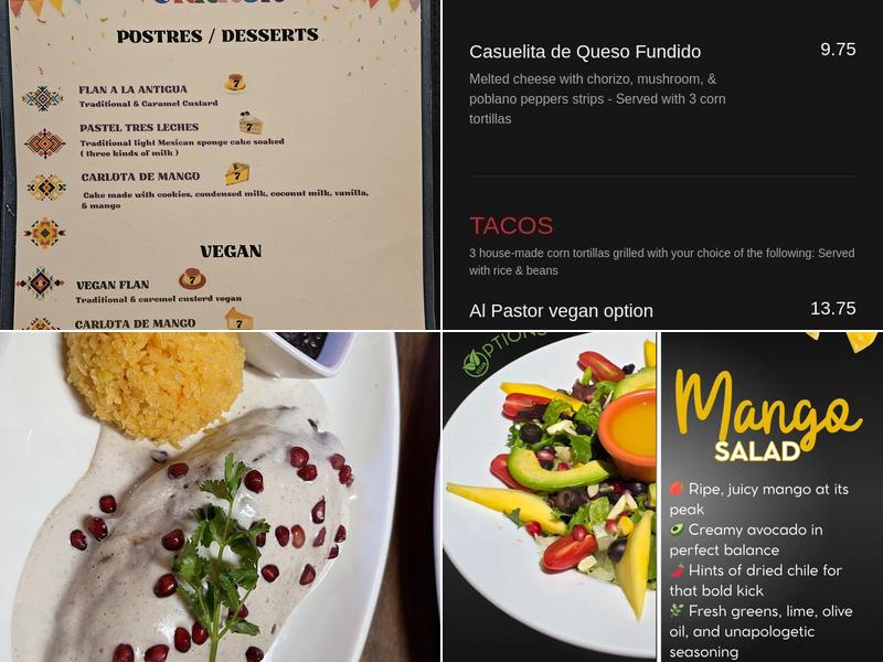 Fiesta Oaxaca Menu