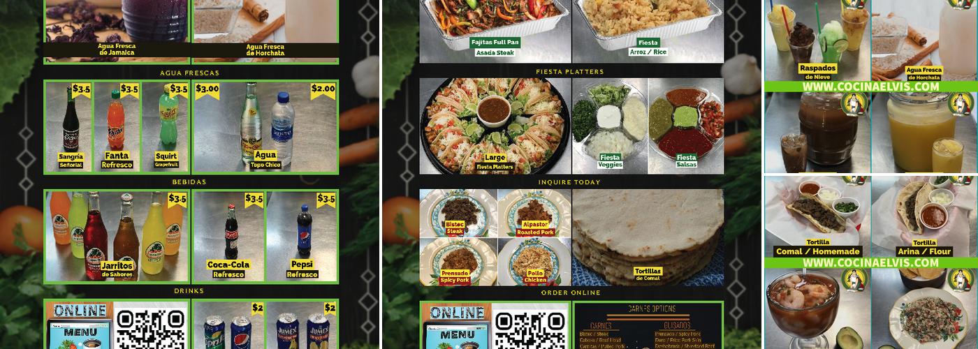 Cocina Elvis Menu
