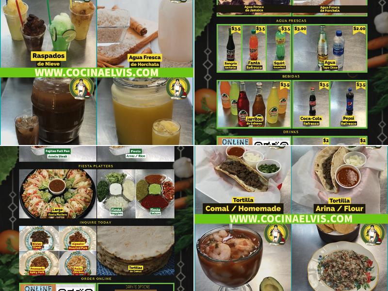 Cocina Elvis Menu