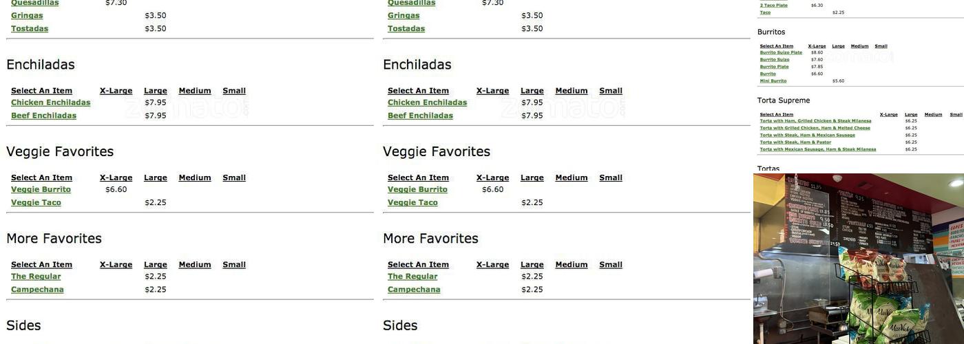 Burrito Factory Menu