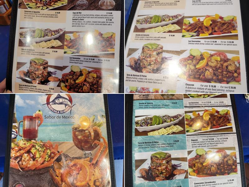 Mariscos La Marea Menu