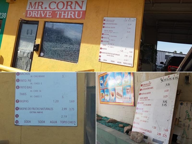 Mr. Corn Menu