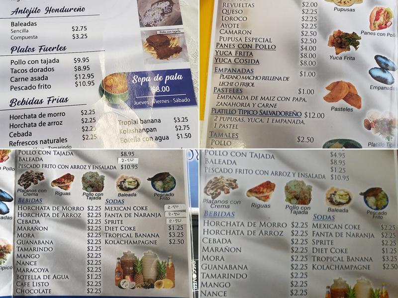 El Sombrero Azul Menu