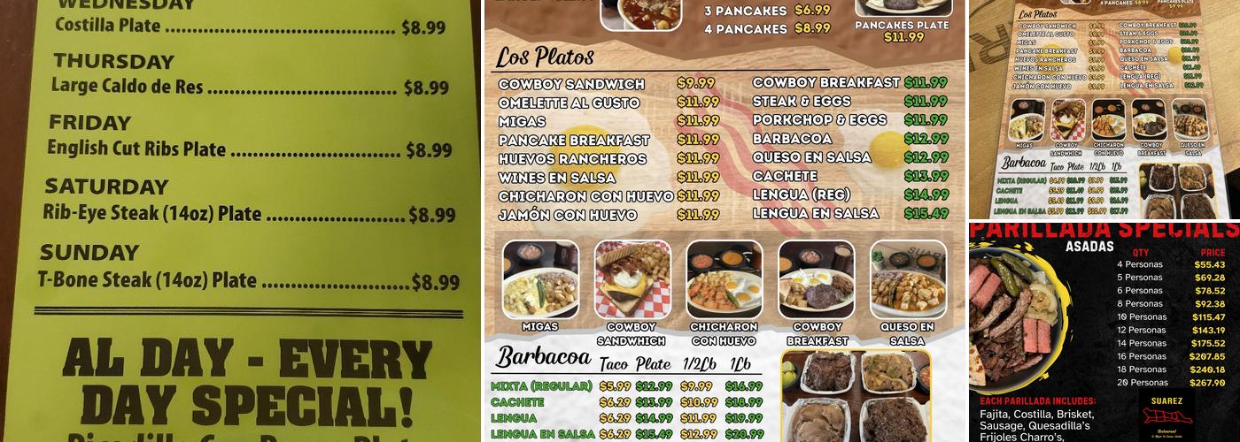 Suarez Restuarant Menu