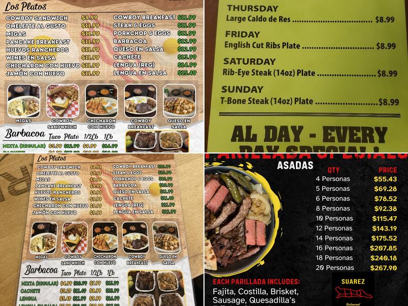 Suarez Restuarant Menu