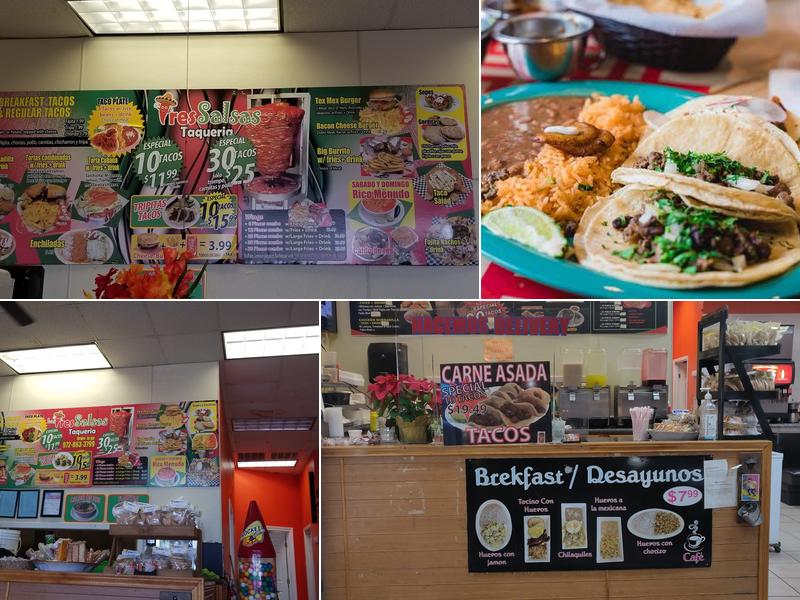 Las Tres Salsas Taqueria Menu