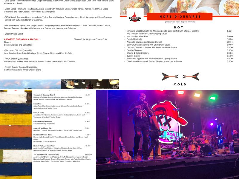 Lava Cantina The Colony Menu