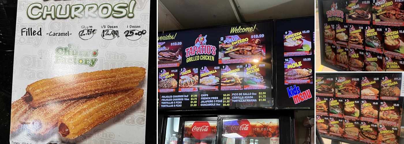 Tapatio's Grill Chicken Menu