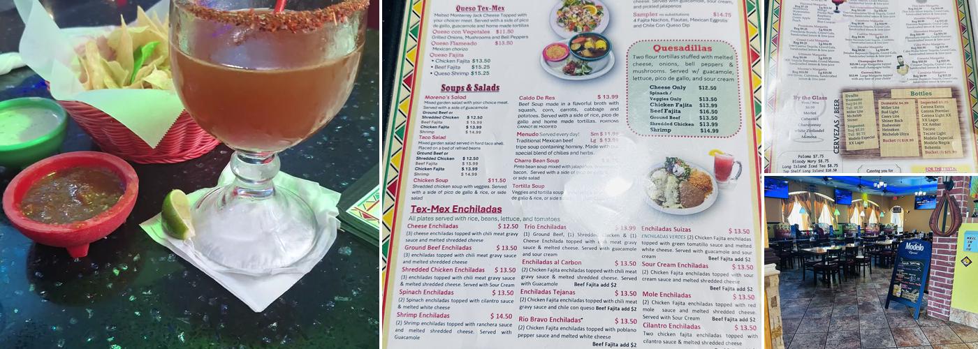 Moreno's Mexican Bar & Grill - Pearland Menu
