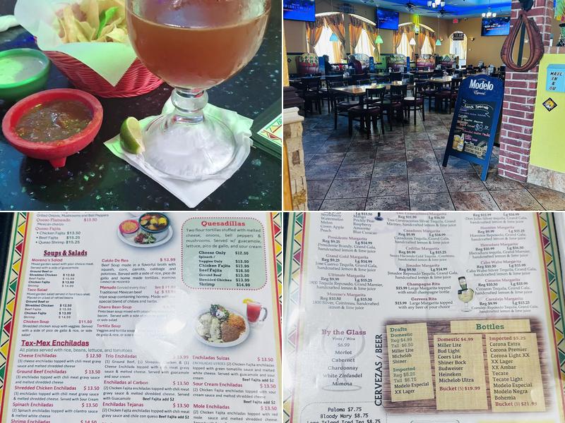 Moreno's Mexican Bar & Grill - Pearland Menu