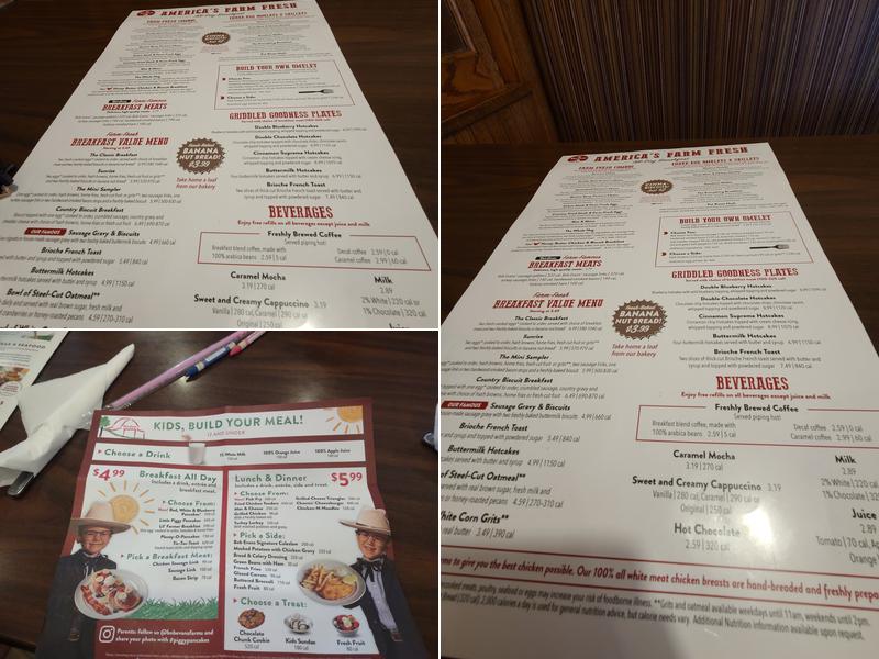Bob Evans Menu
