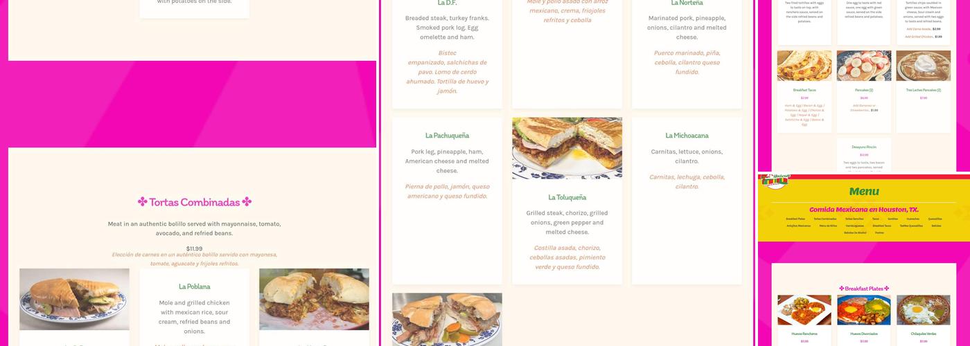 Rincón Mexicano Menu