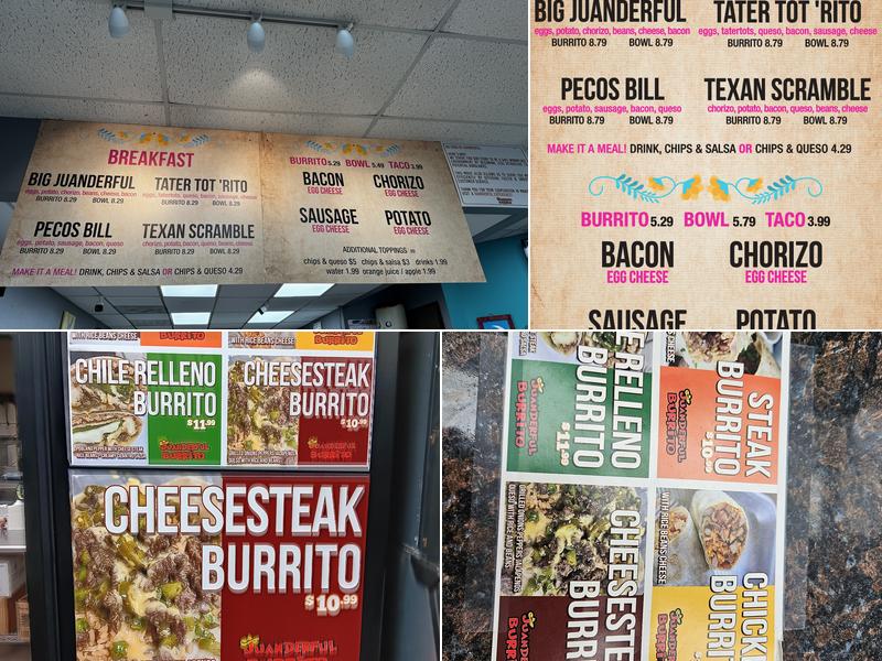 Juanderful Burrito Menu