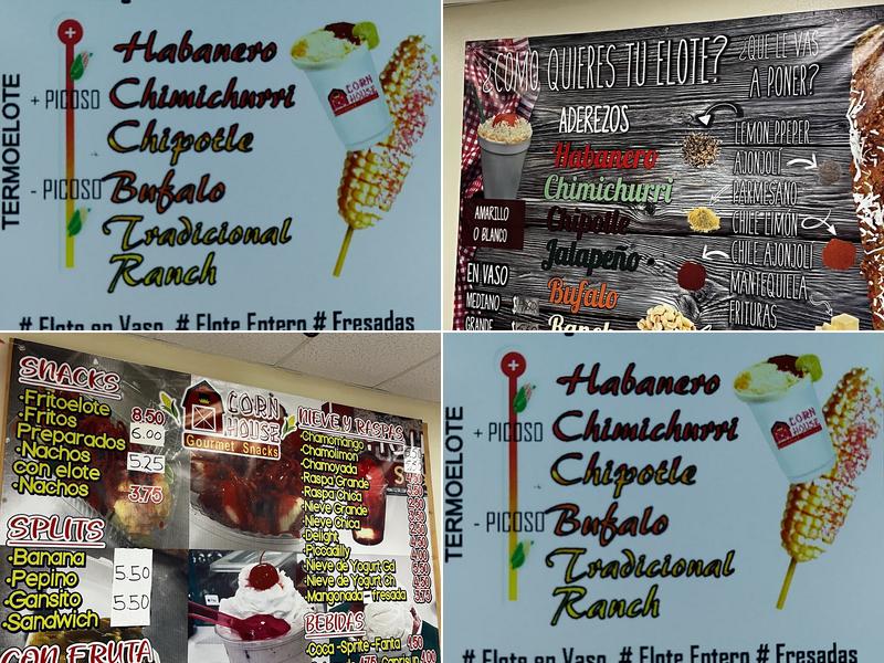 Corn House Gourmet Snacks Menu
