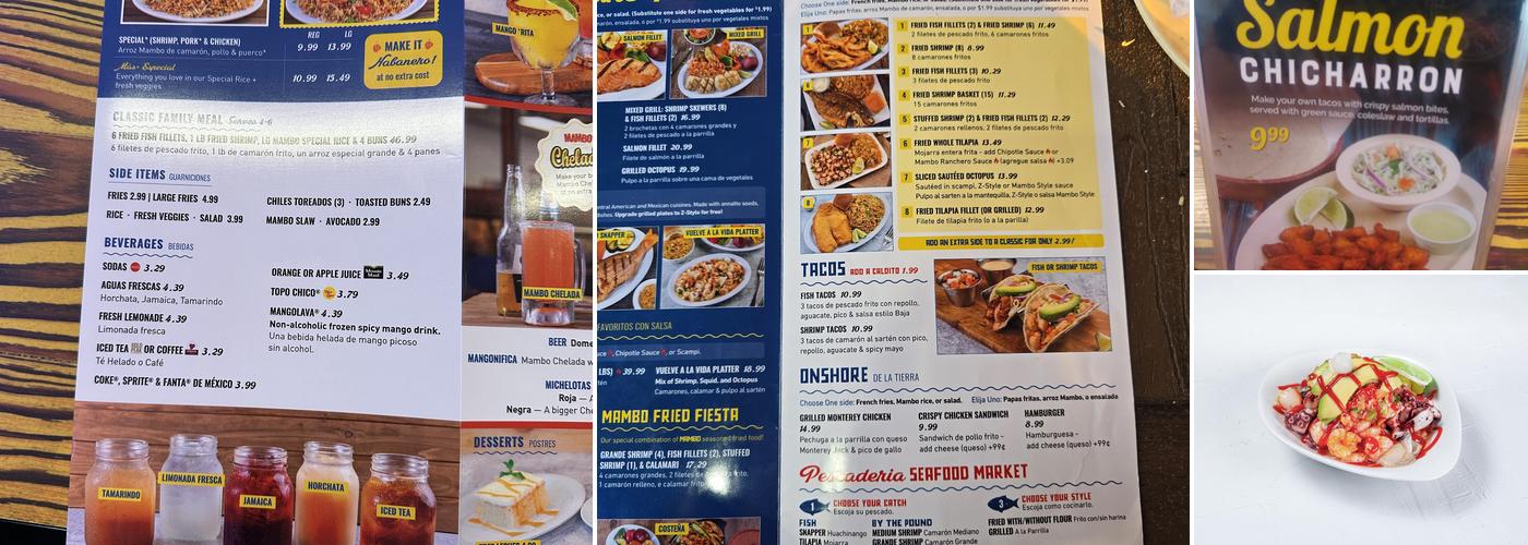 Mambo Seafood Menu