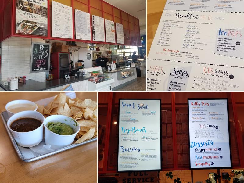 Pacific Coast Tacos Menu