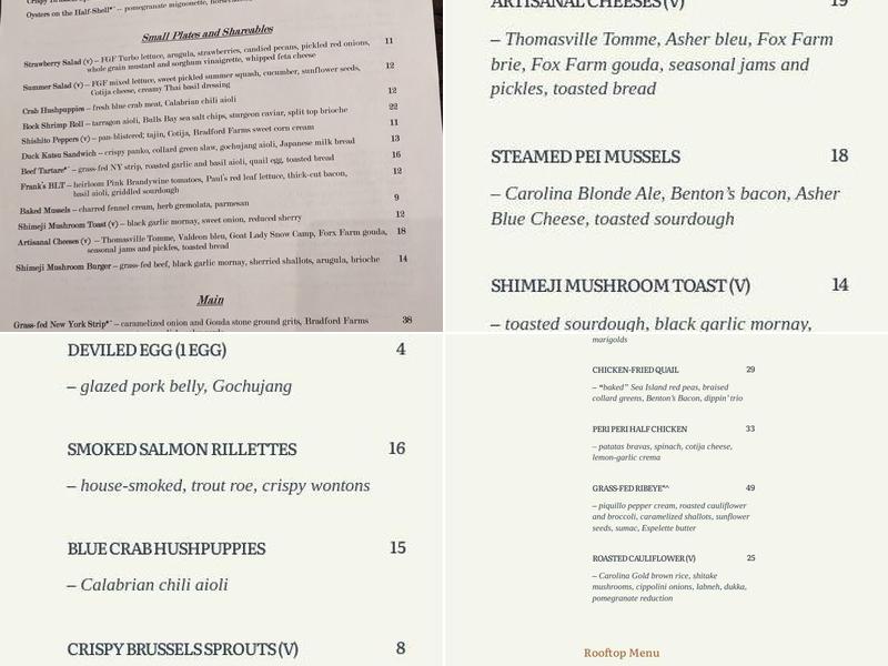 Hendrix Menu