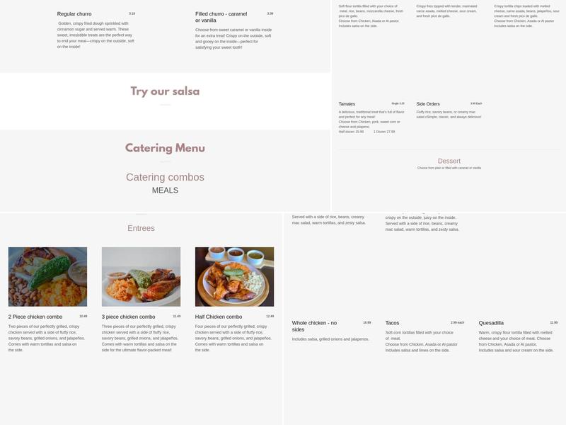 Señor Pollo Mexican Grill- Ogden Menu