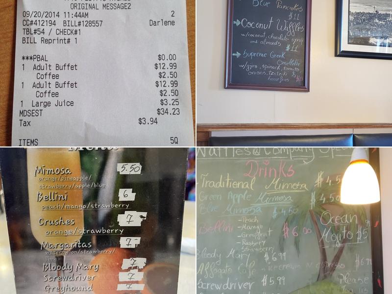 Waffles & Co Menu