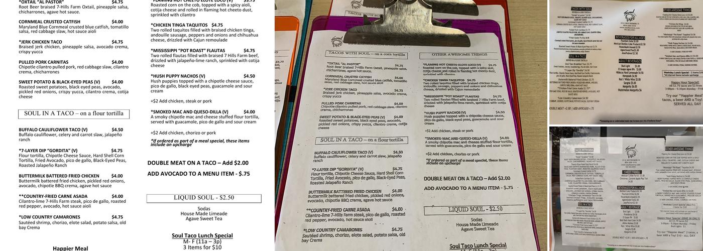 Sear Burger Menu