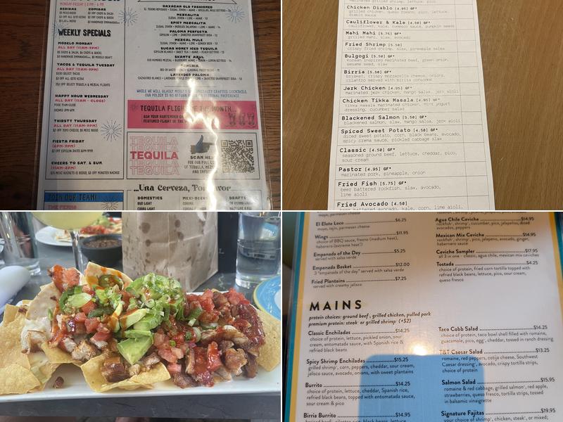 Tequila & Taco Menu