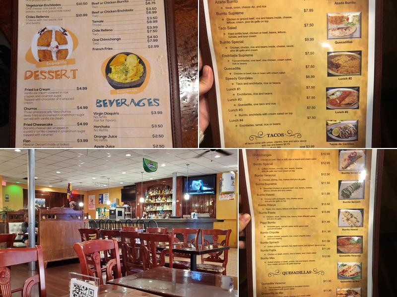 Mezcal Mexican Grill restaurant Menu