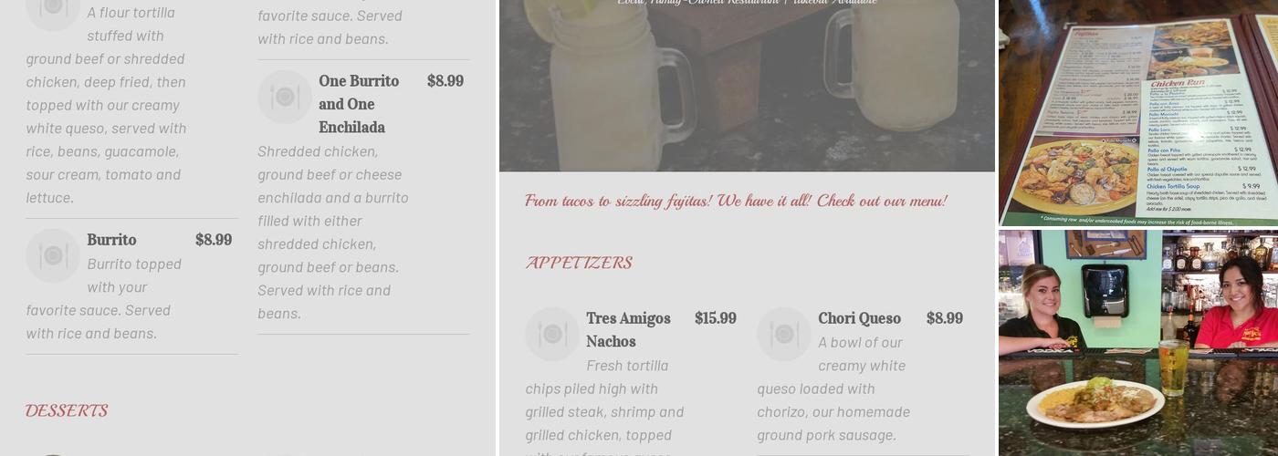 Los Mariachis Mexican Restaurant Menu