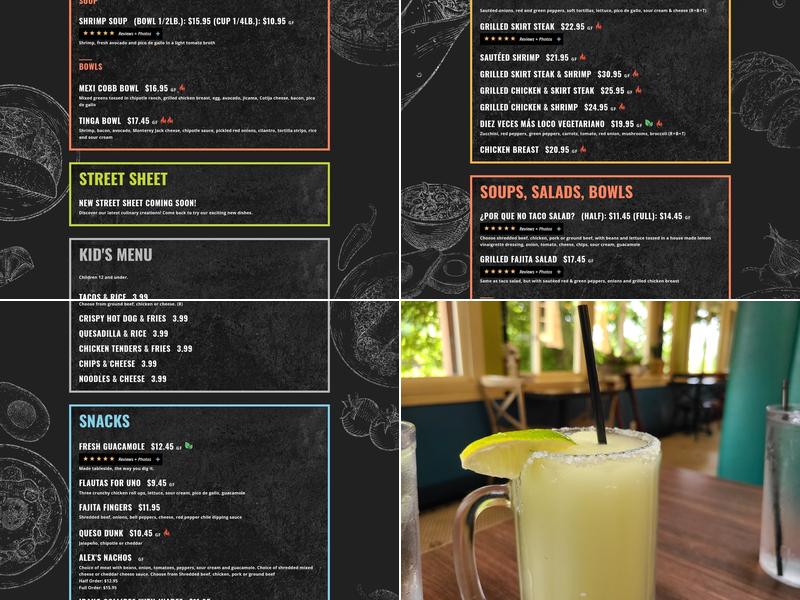 José's Blue Sombrero - Wauwatosa Menu