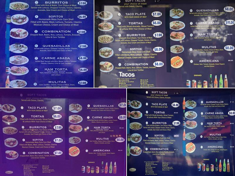 Taqueria's Los Amigos Menu