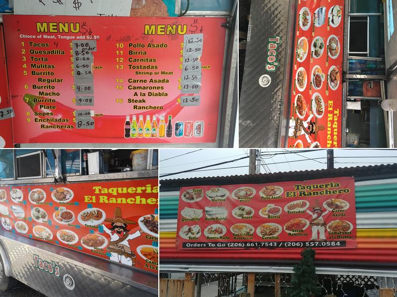 Taqueria El Ranchero Menu
