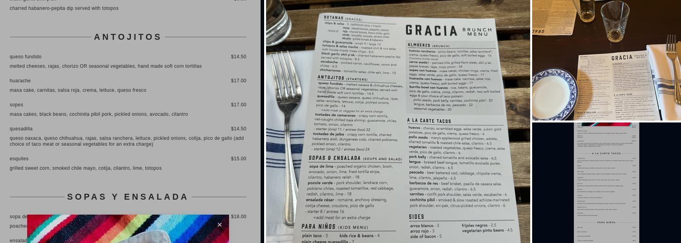Gracia Menu