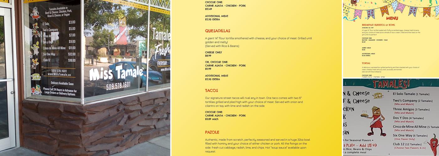 MissTamale Menu
