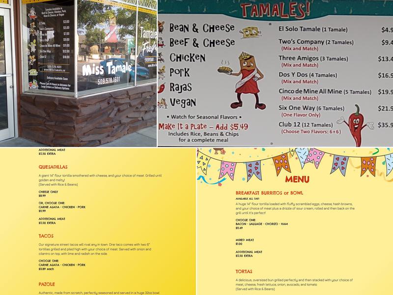 Miss Tamale - Richland Menu